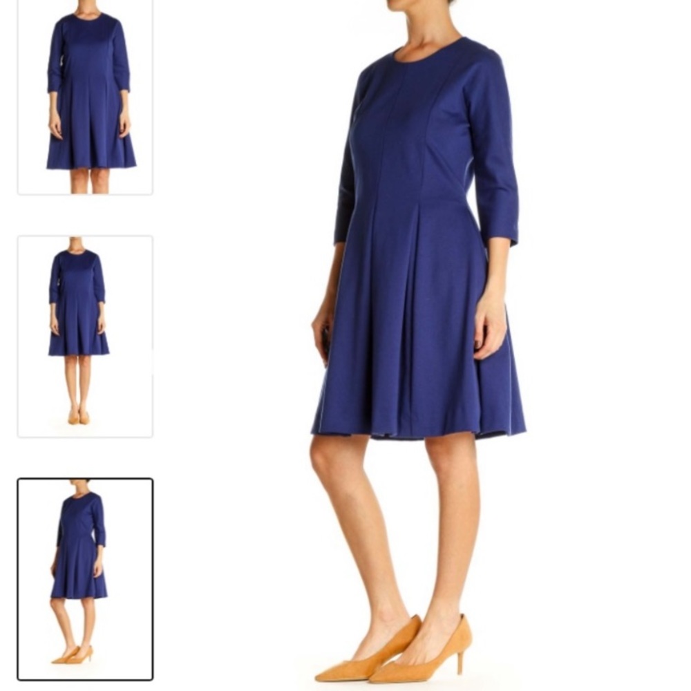 Gap Fit and Flare Size 8 Azure Blue Ponte Knit Dress